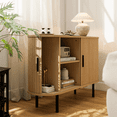 thumbnail image 6 of Flictozena 47" Mid-Century Modern Storage Cabinet - Fluted Buffet Sideboard with Sliding Tambour Doors & Adjustable Shelves, Credenza Console Table for Kitchen, Dining Room, Living Room, Entryway, 6 of 8