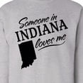 thumbnail image 3 of Inktastic Someone in Indiana Loves Me Adult Sweatshirt, 3 of 4