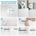 thumbnail image 4 of No Hook Shower Curtain, Teal Blue Striped Shower Curtains for Bathroom with See Through Top Window, Farmhouse Stripes Modern Abstract Art Waterproof & Washable Bath Curtain Stand Up Stall 36"x72", 4 of 9