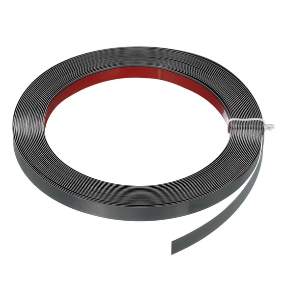 Uxcell Metal Wall Trim 26.2ft x 0.39" Peel and Stick Stainless Steel Trim, Black