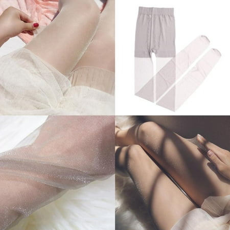 

Women s Glitter Stockings Pantyhose Shimmer High Waist Tights Starry Socks