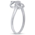 thumbnail image 4 of Diamond Princess 10kt White Gold Womens Round Diamond Dolphin Ring .02 Cttw, 4 of 4
