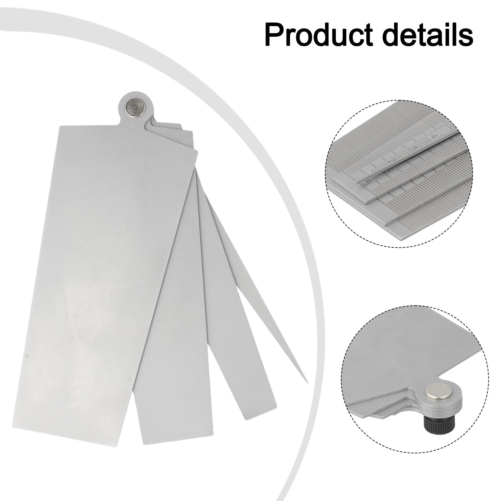1-60mm Steel Metric Taper Gauge Aperture Scale Wedge Feeler 4 In 1 Gap Ruler