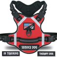 thumbnail image 4 of Arnés táctico reflectante antitirones para perros pequeños y grandes, para entrenamiento al aire libre, suministros para perros, parches gratuitos, 4 of 4