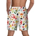 thumbnail image 2 of Lsque Mens Swim Trunks Crabs Shrimps Pattern - Bathing Suit Compression Liner - Beach Swim Shorts Swimwear - (S-3XL) - Stretch Quick Dry -Medium, 2 of 9