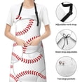 thumbnail image 6 of Naloa Baseballs Apron Kitchen Aprons with Pockets for Women Men Chef, 6 of 8