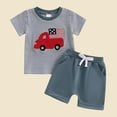 thumbnail image 4 of Niña Bebé Ropa de Verano Patriótica Usa Appliqué Niño Pequeño 2 Piezas Outfit Manga Corta Cuello Redondo Blusas Pantalones Cortos Conjunto, 4 of 7