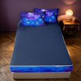 thumbnail image 4 of Homewish Magic Jungle Zipper Queen Comforter Set with Fitted Sheet and 2 Pillowcases for Kids, Happy Halloween Theme Zipper Bedding Set, Navy Blue Reversible, 4 of 7