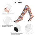 thumbnail image 5 of Rateoe Gnomes Books Tea Cups Compression Socks for Women and Men 20-30mmHg-Circulation Support Socks Knee High Nurse Pregnant Running Medical and Travel Athletic, 5 of 7