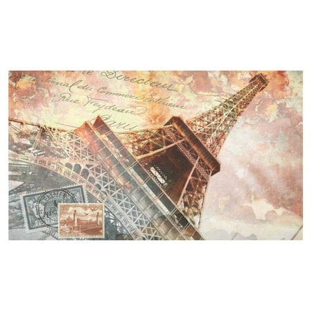 

MYPOP France Paris Eiffel Tower Tablecloth 60x104 Inches Abstract Art Tablecover Desk Table Cloth Cover for Wedding Party Decor