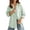 Green, variant on Striped Long Sleeve Blouse for Women Plus Size V Neck Button Down Casual Top Solid Color Cloth for Fall Winter Wear