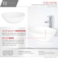 thumbnail image 4 of Stylish Vessel 15 ¾"W x 13 ⅜ "D White Porcelain Oval Bathroom Sink P-221, 4 of 8