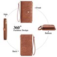 thumbnail image 5 of FALAN MULE Wallets for Women RFID Blocking Vegan Leather wristlet wallet Trifold Clutch Large Capacity Credit Card Holder, 5 of 7