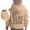 Khaki, variant on WOYY Hoodies for Girls Jesus Letter Print Casual Pullover Hooded Sweatshirt, Sizes 3-4T