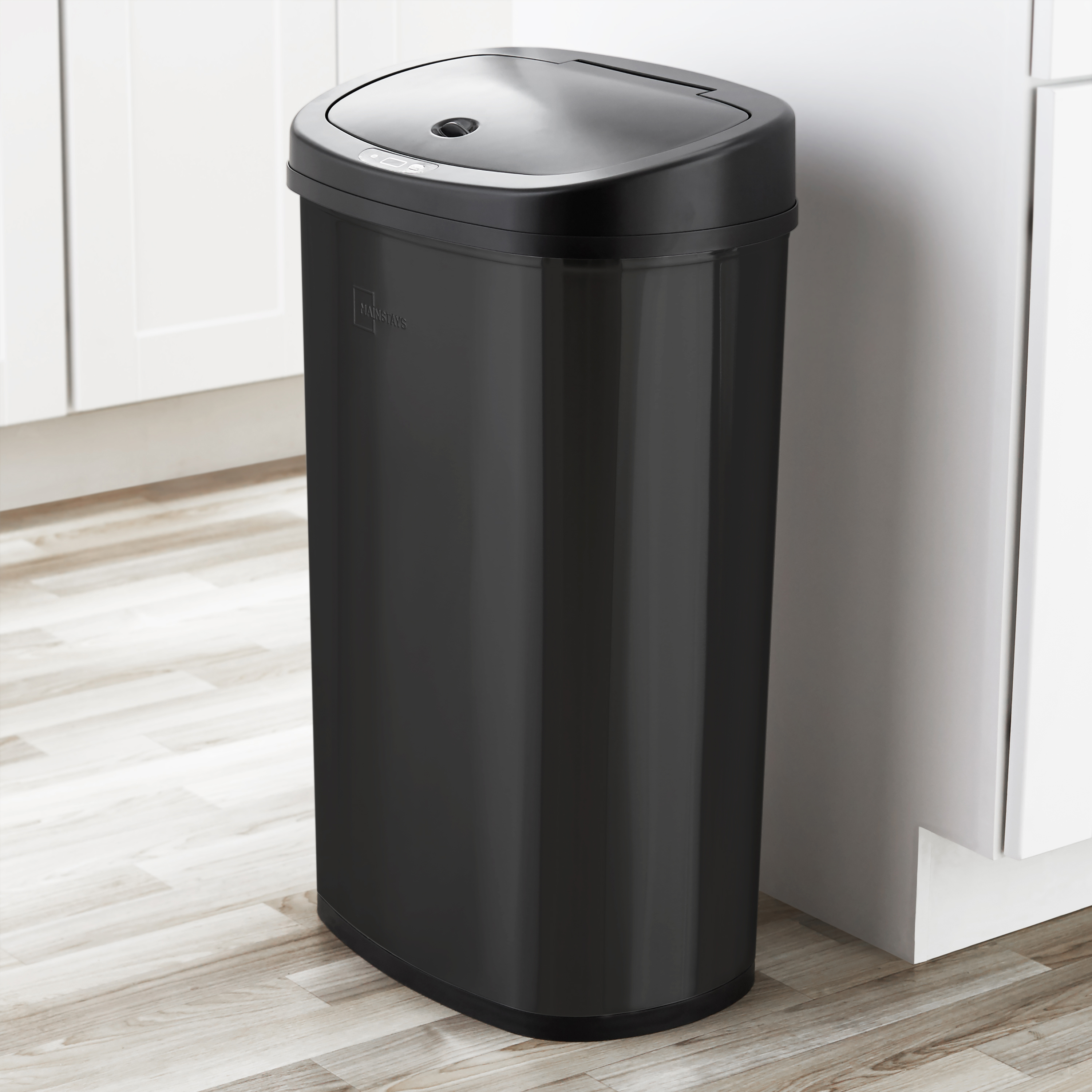 Mainstays 13.2 gal /50 L Motion Sensor Kitchen Garbage Can, Black Stainless Steel - image 4 of 12