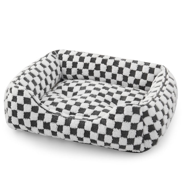 Cama para perros JOEJOY Sofá ortopédico rectangular para perros medianos, color gris