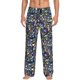 thumbnail image 1 of Balery Purple-Gold Triangles Pantalones de pijama para hombre, pijama ultraligero, pantalón de descanso-3X-Large, 1 of 6