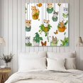 thumbnail image 4 of Cute Cartoon Wall Art Painting on Canvas, Cat Butterfly Spring Floral Botanical Canvas Art Home Prints Wall Art Framed Modern Artwork for Living Room Bedroom Wall Decor 8x8in, 4 of 9