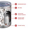 thumbnail image 4 of 12oz Tumblers Math Equations Science Icons White Vacuum Insulated Stainless Steel Travel Tumbler Cups Mug with Lid and Straw for Beer,Coffee,Beverages with Cleaning Brush for Cold Hot Drinks, 4 of 5