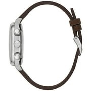 Bulova Mens Military Automatic Brown Leather Strap Watch 96A245