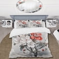 thumbnail image 2 of Designart "Apple Blossom Asian beauty I" Asian Bedding Covert Set - Asian Art Coral People Bed Set With 2 Shams, 2 of 6