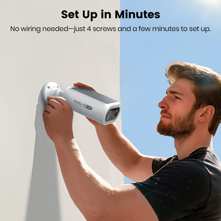 aosu 4K UHD 8.0-MP Wi-Fi Outdoor AI-Smart SolarCam P1 Max Security