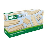 Brio World - 33401 Beginner's Expansion Pack | 11 Piece Wooden Train Tracks for Kids Ages 3 and Up