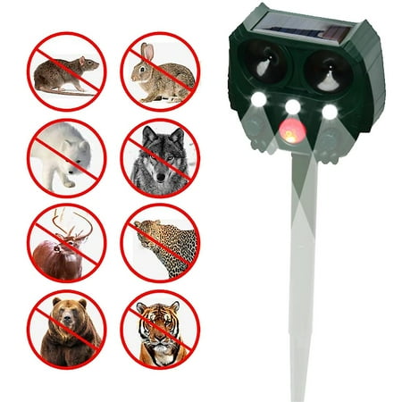 Solar Animal Repeller Waterproof Ultrasonic Animal Repellent Outdoor