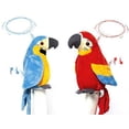 thumbnail image 3 of Juguete eléctrico de loro - Juguete parlante - Peluche - Con función de grabación y reproducción - Peluche para niños y niñas (rojo), 3 of 5
