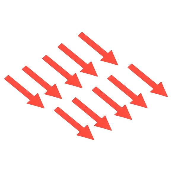 Uxcell 2x1" Arrow Sticker PVC Directional Sign Adhesive Removable Floor Decal Red 4Set / 40Pieces