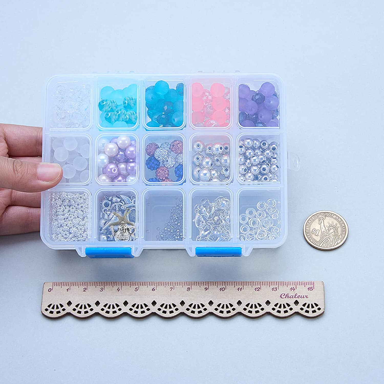 1 Box 650+pcs Luxury Jewelry Making Kits Beaded Charm Christmas Bracelet Necklace DIY Craft Gift Beading Starter Kits Finding Pliers Tools for Teen Adults Women Friendship Instruction Colorful DIY
