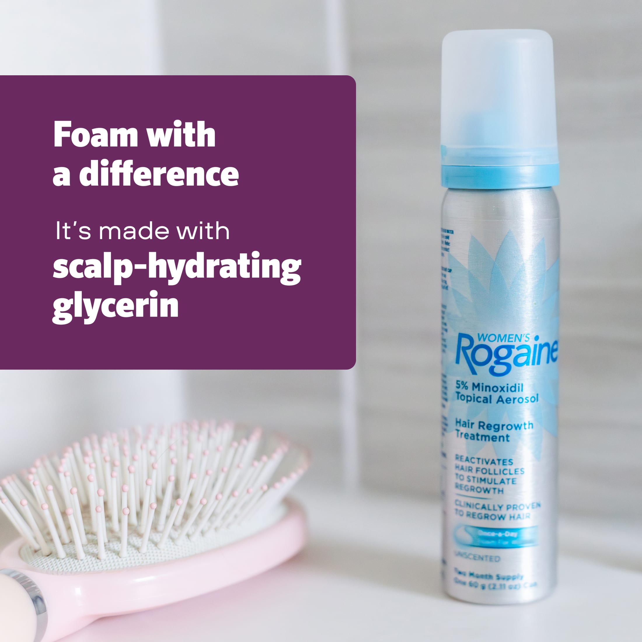 Women's Rogaine Hair Regrowth Foam 4-Month Supply photo 4