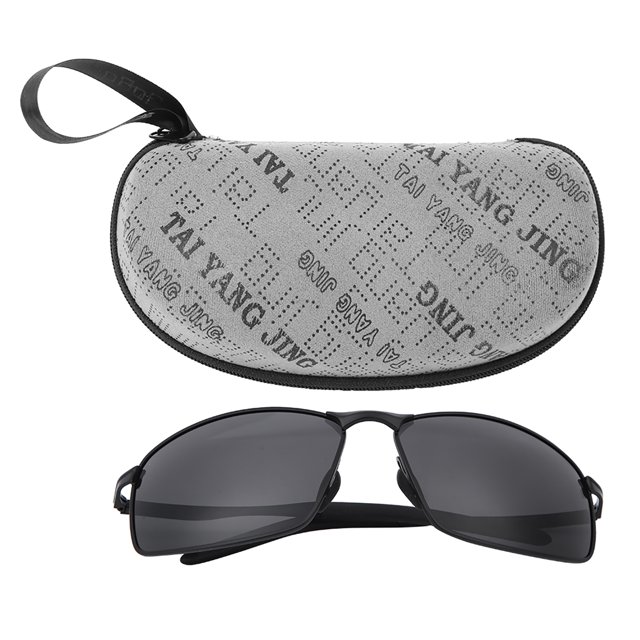 Gafas de sol polarizadas hermosas de moda para hombre, gafas de protección Monture noire Lentille grise noire
