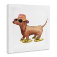 thumbnail image 3 of Stupell Industries Bohemian Beach Dog Flip Flops Canvas Art, 30 x 30, by Geoff Allen, 3 of 8