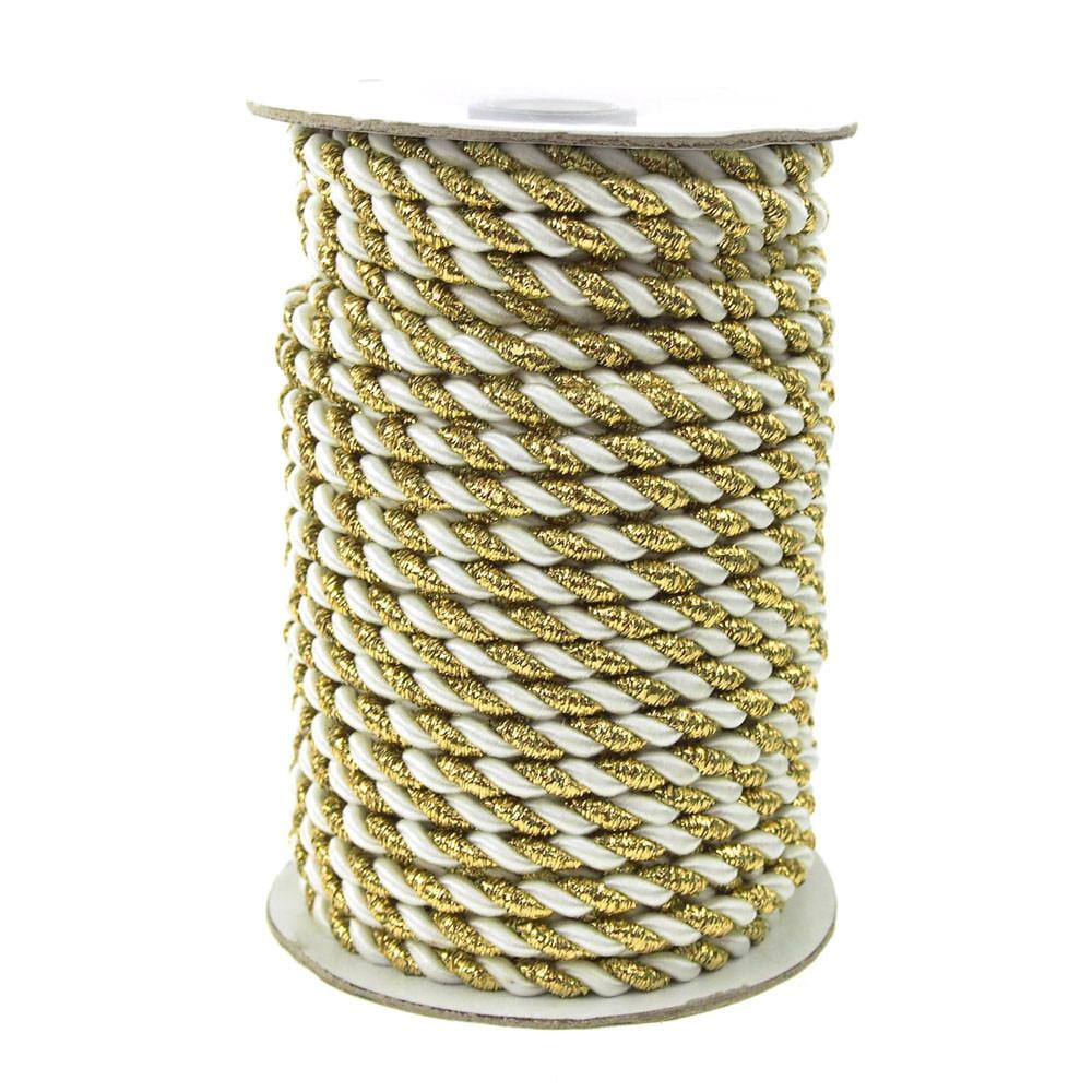 METALLIC PIPING ROPE 1,5,10 OR 22METRE SILVER/GOLD STRING CORD 