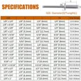thumbnail image 4 of LAICAIW 100 Pcs Rivets en Aluminium pour Stores 3/16 Pouces x 1/4 Pouces, Rivets Pop 4.8 x 6mm, Lot de 100, 4 of 6