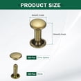thumbnail image 2 of Uxcell 300 Sets Double Cap Leather Rivets, 6x10mm Round Cap, Bronze, 2 of 6