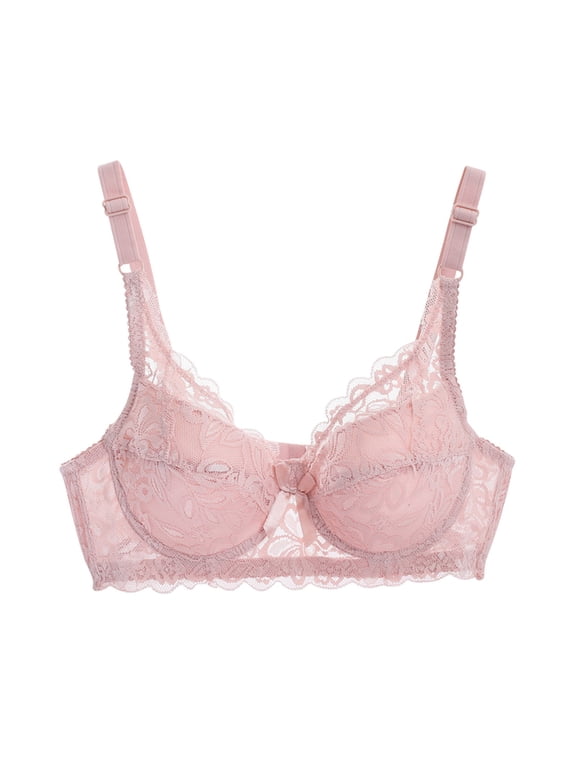 Admvng Bras for Women Lace with Color Sexy Double Breasted Push Up Bra, Size M-3XL