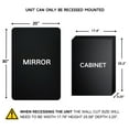 thumbnail image 3 of EGHOME, Black, Stainless Steel, Recessed Medicine Cabinet, 30.00 x 20.00 x 5.00 in, 3 of 8