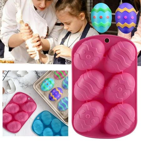 

DIY Baking Silicone Utensils Cake Cookie Dessert Decorating Tools Colorful Egg Tools Baking Supplies Dinosaur Egg Silicone Tools Cake Mould (Red)
