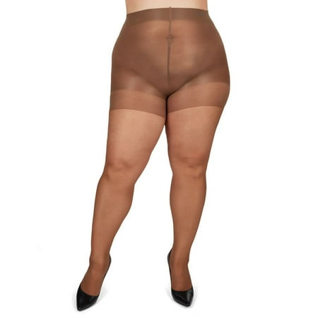 

Women s MeMoi MM-2210 Plus Size Curvy Silky Sheer Control Top Pantyhose (Utopia 1/2X)