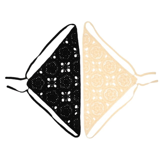 unbranded 2Ud Bandana Y Pañuelo Para De Crochet Con Estilo Atractivo Y Uso Diario Variado