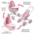 thumbnail image 4 of Just Like Mommy 3-in-1 Doll Pram/Carrier/Stroller - Pink/Gingham, 4 of 11
