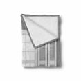 thumbnail image 2 of Country Soft Flannel Fleece Blanket, Graphic Illustration of Wooden Window Shutters Traditional Style Antique Bohemian, Cozy Plush for Indoor and Outdoor Use, 70" x 90", Grey White, by Ambesonne, 2 of 6