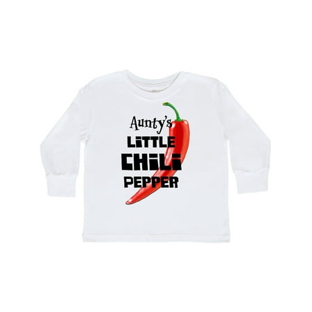 

Inktastic Aunty s Little Chili Pepper Gift Toddler Boy or Toddler Girl Long Sleeve T-Shirt