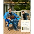 thumbnail image 4 of Slsy Oversized Heated Massage Camping Chair with Padded Armrests, 500 lb Weight Capacity, Portable Seat, Suitable for Camping, Picnics, and Outdoor Activities, 4 of 7