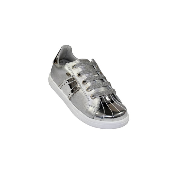 TENIS CASUALES COQUETA NIÑA PLATA PIEL 157103Y LEON 157103Yp