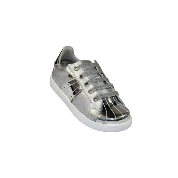 TENIS CASUALES COQUETA NIÑA PLATA PIEL 157103Y LEON 157103Yp
