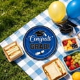 thumbnail image 5 of QuanTara Graduation Party Supplies – Cap-Themed Paper Plates & Tablecloth Set, Disposable Blue Graduation Decorations for Celebrations, 5 of 6