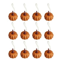 12Pc Glitter Pumpkin Pendents Halloween Hanging Ornaments